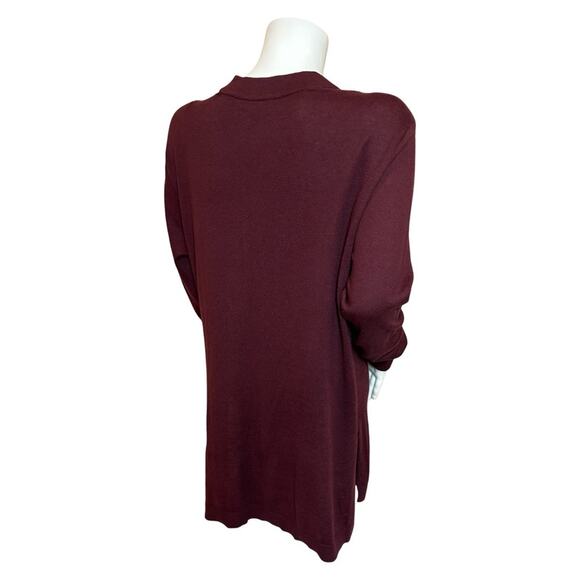 #T28 Vince Camuto Wine Cut Out Neck Sweater SZ M $88 - Picture 7 of 10